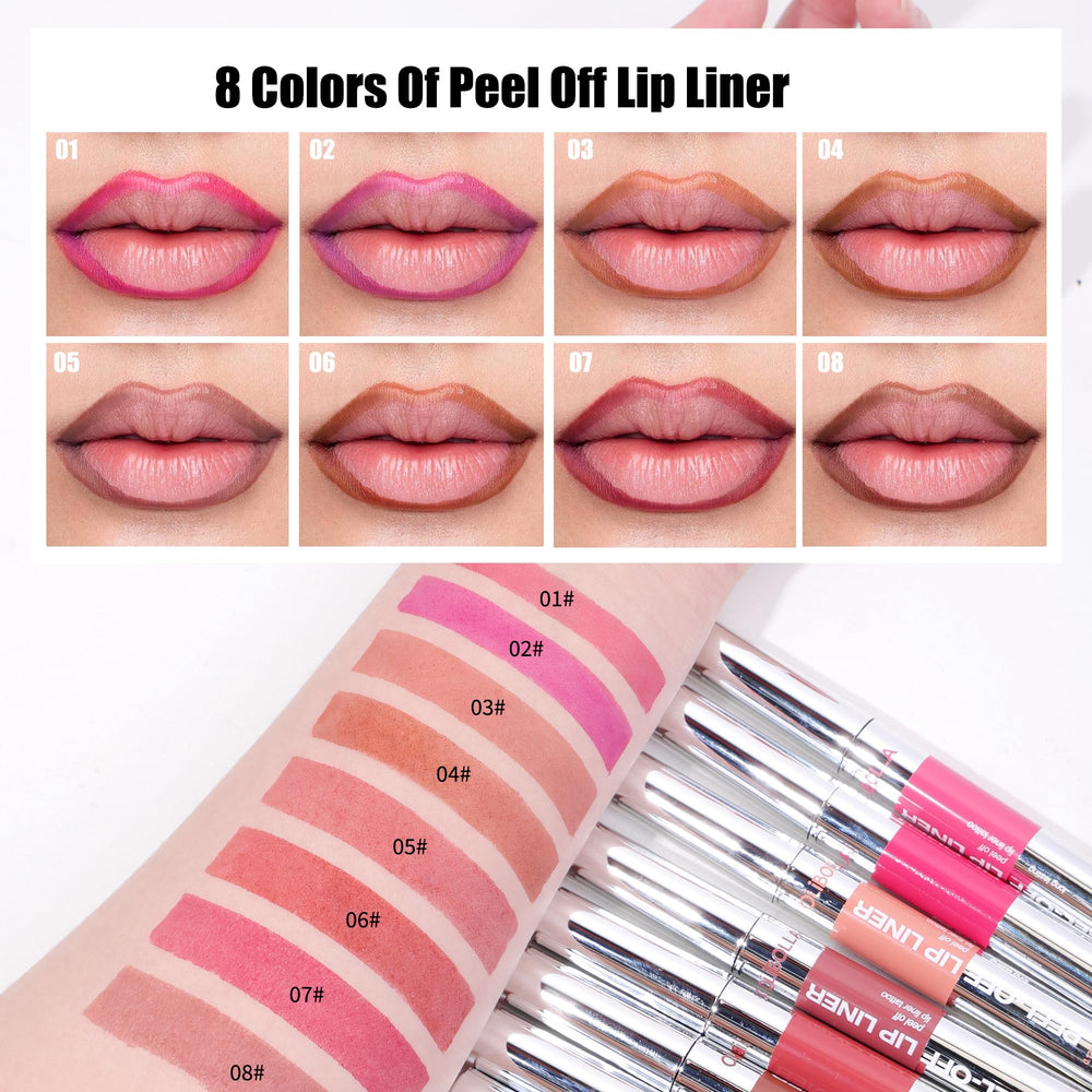JUAAZIN lips before and after peel demonstrating long-lasting matte benefit