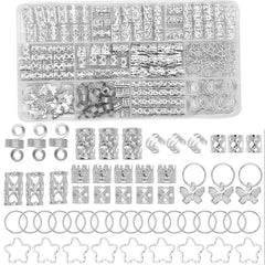 JUCCPUL front packaging showing full 200-piece silver assortment for styling