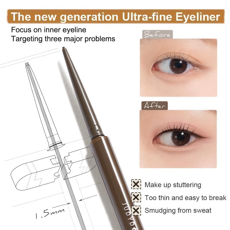 JUDYDOLL being applied to inner lash line demonstrating precise control