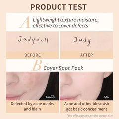 JUDYDOLL blending concealer with brush for seamless, skin-like coverage