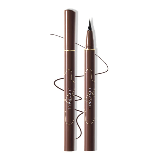 JUDYDOLL eyeliner pen front view showing slim barrel and cap for easy grip and control