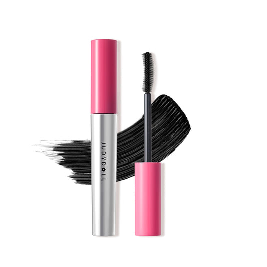 JUDYDOLL front packaging showing black mascara tube and bold branding for easy recognition