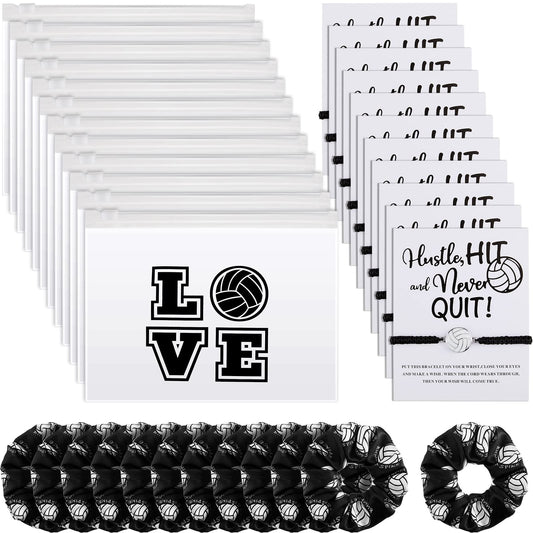 Juexica front packaging showing all 36 volleyball-themed items and coordinated look