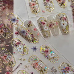 Jufenglin application tools with sheet illustrating quick peel-and-stick DIY manicure process