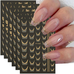 juggssa front packaging showing golden French stickers and theme, perfect for fast manicures