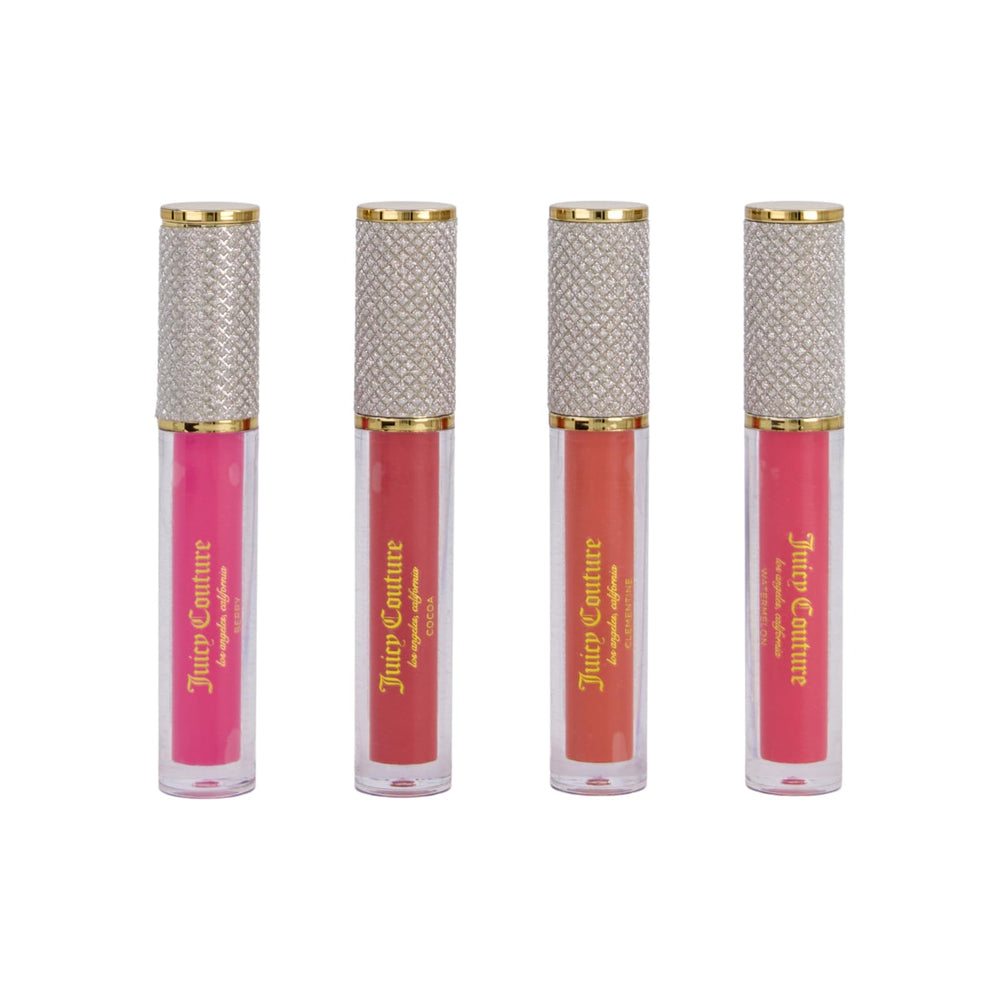 Juicy Couture gloss worn on lips of model demonstrating glossy effect