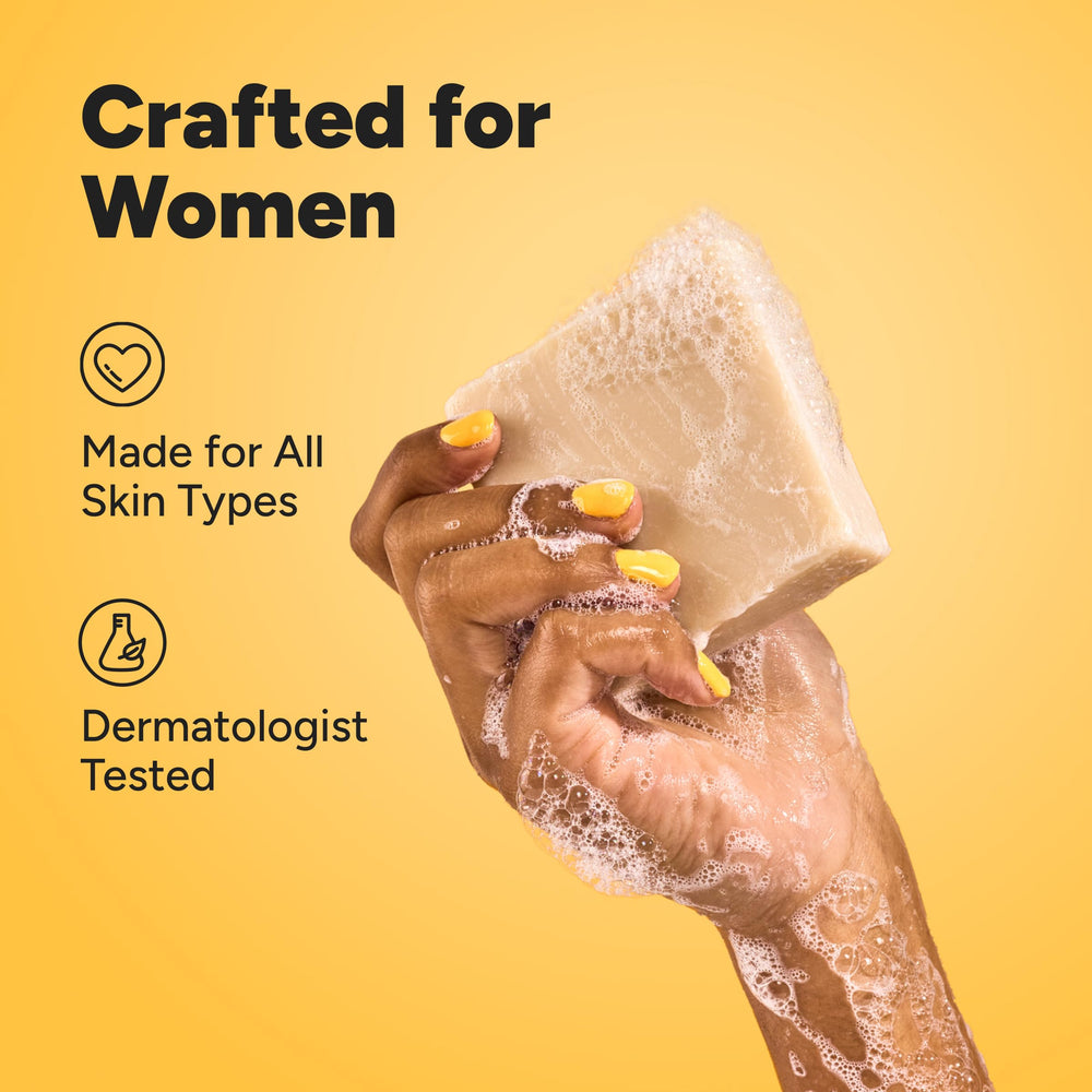 JUKEBOX creamy lather on sponge demonstrating gentle cleansing
