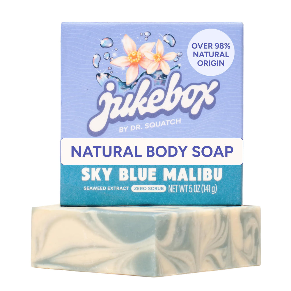 JUKEBOX front packaging showing Sky Blue Malibu scent and benefits