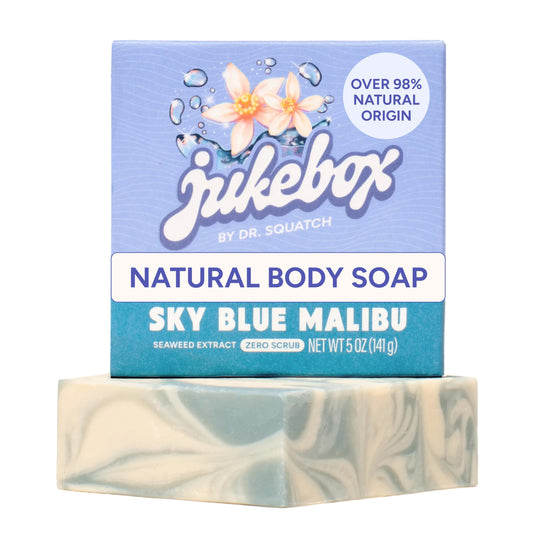 JUKEBOX front packaging showing Sky Blue Malibu scent and benefits