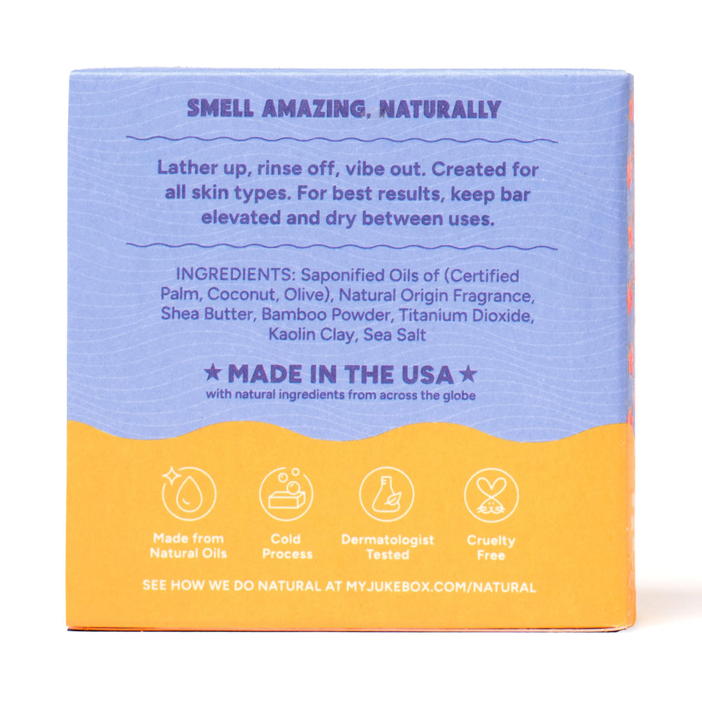 JUKEBOX label closeup showing natural formula and ingredient clarity