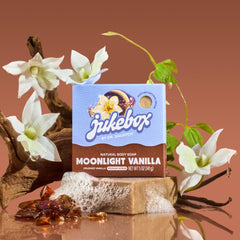 JUKEBOX Watermelon Rush bar showing bright scent and uplifting shower benefit