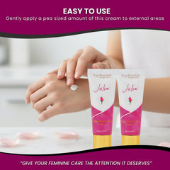 Julva on bathroom counter lifestyle shot conveying routine-friendly convenience