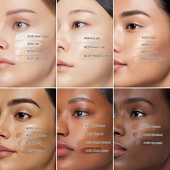 JUNG SAEM MOOL cushion application before and after demonstrating natural radiant finish benefit