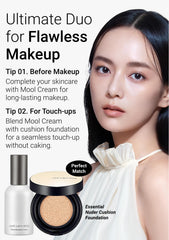 JUNG SAEM MOOL cream spread on hand demonstrating smooth application and quick absorption
