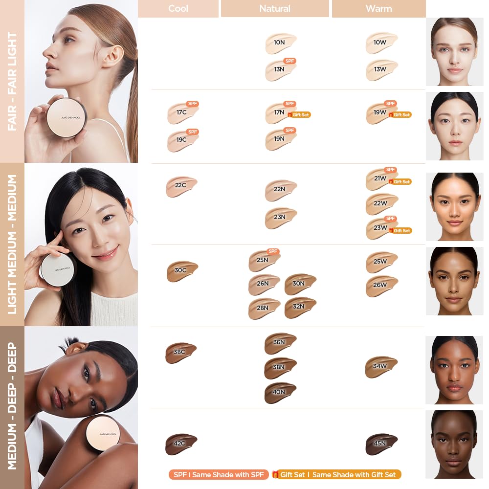 JUNG SAEM MOOL cushion texture close-up showing fine, blendable formula benefit