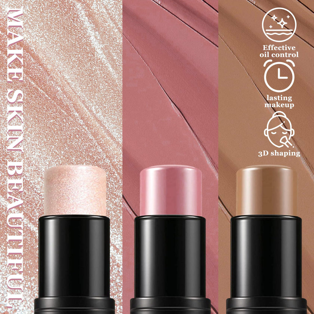 JunKuJK applying contour stick on cheek to sculpt and define face benefit