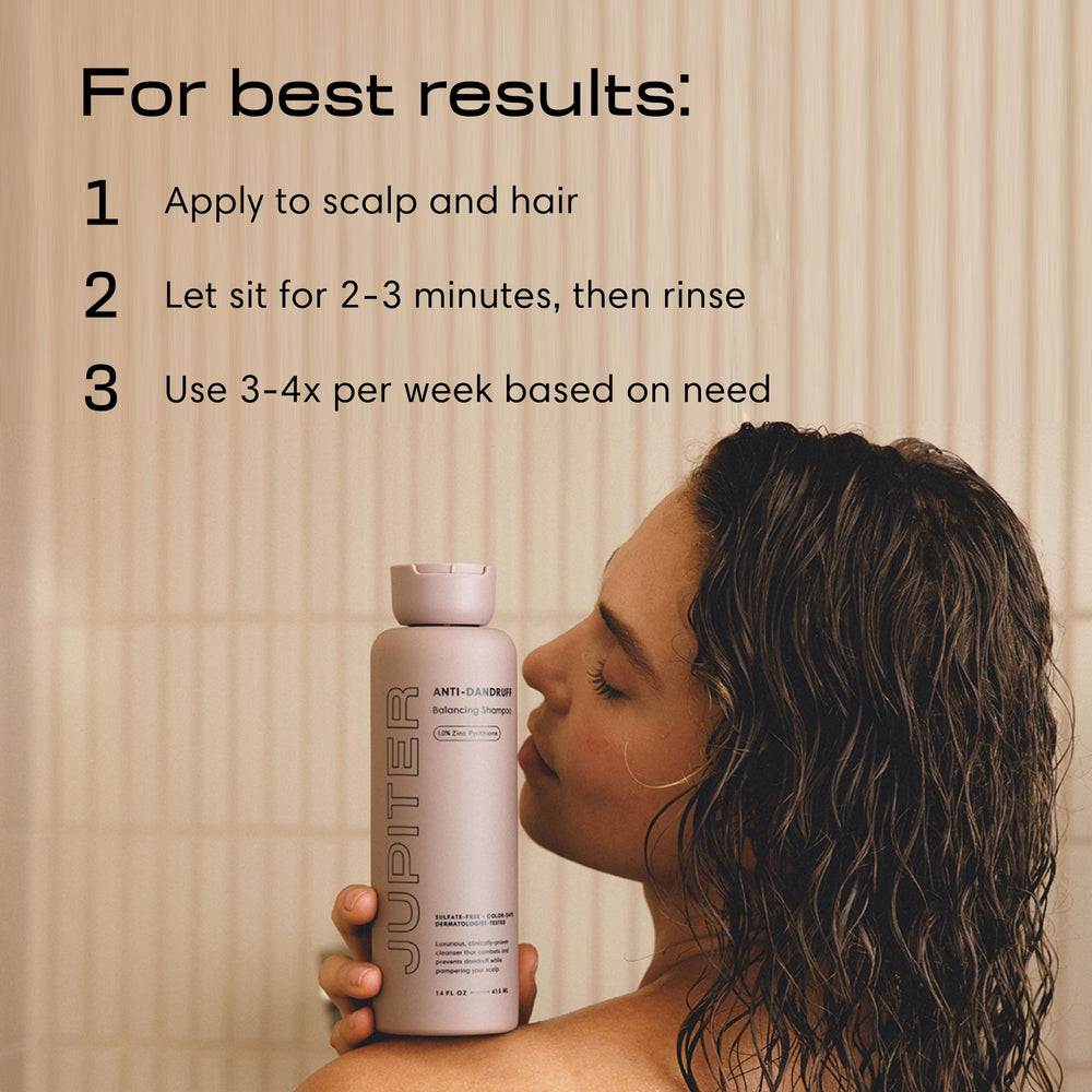 Jupiter being applied to scalp focusing targeted relief and reduced flakes