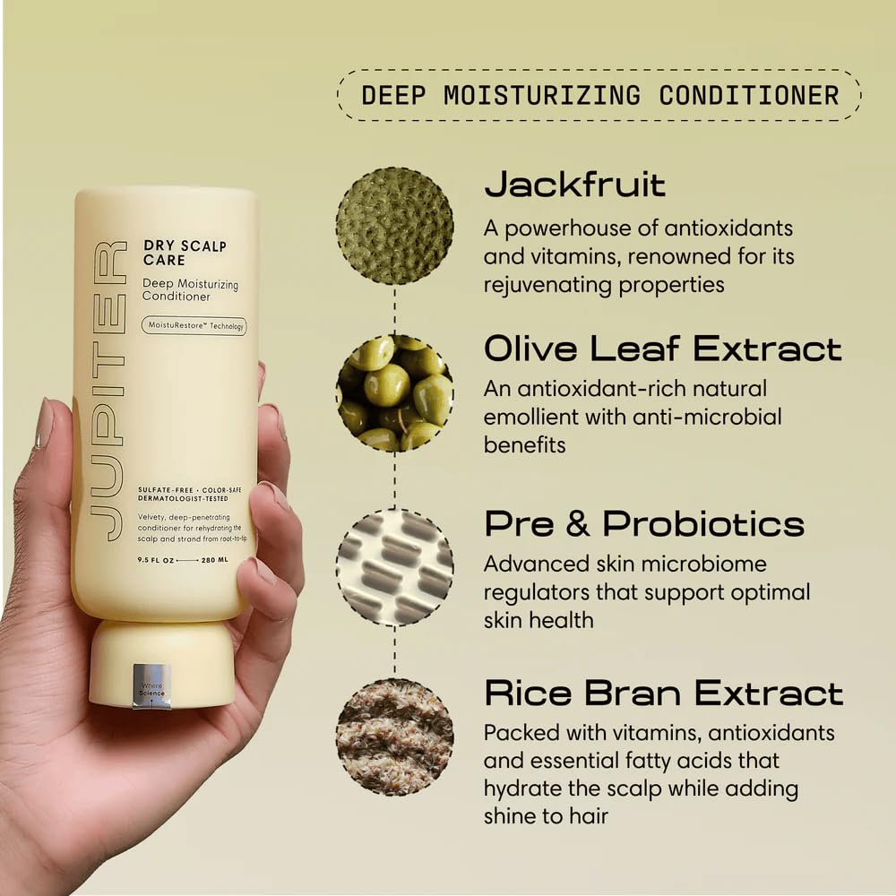 Jupiter conditioner applied to hair ends for hydration and detangling