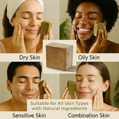 JUSIZA soap lather in hand illustrating creamy foam and effective yet mild cleanse benefit