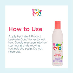 Just For Me being applied to wet hair to demonstrate moisture delivery and styling ease