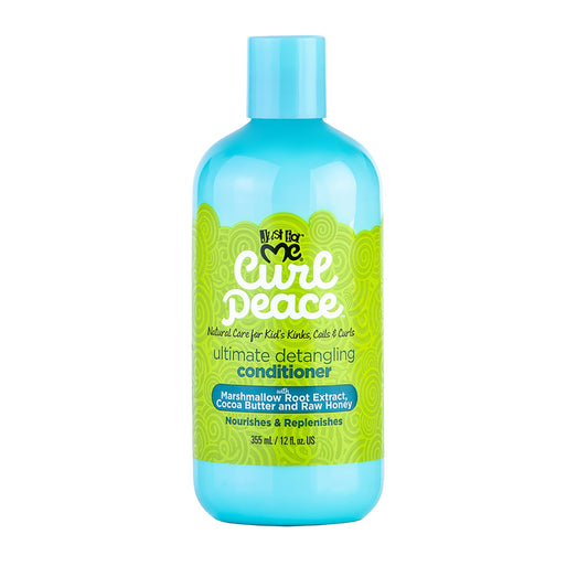 Just For Me Curl Peace front packaging showing bottle and label, easy identification benefit