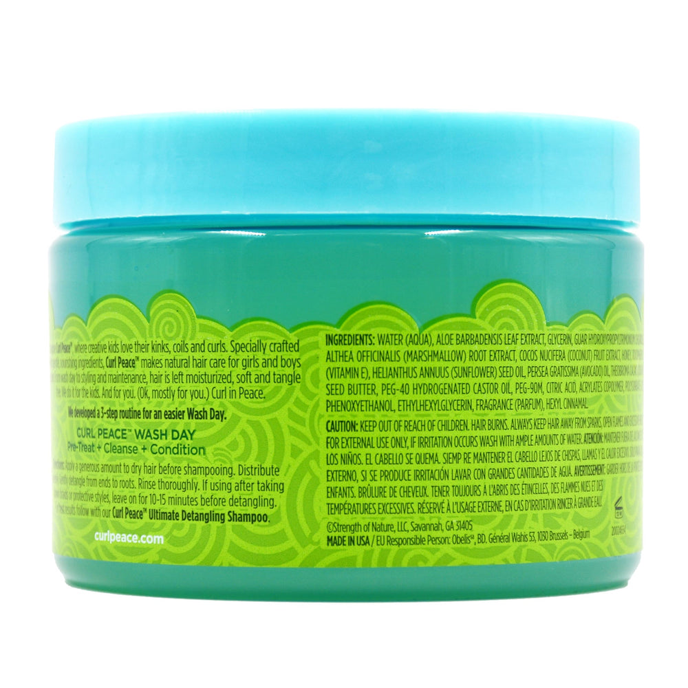 Just For Me applied on curly hair demonstrating smoother combing