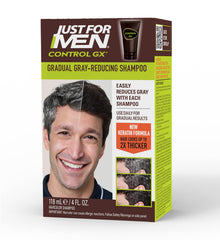 Just for Men Control GX front packaging shows product and benefit gradual gray reduction