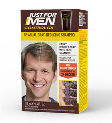 Just for Men front packaging showing bottle and product benefit