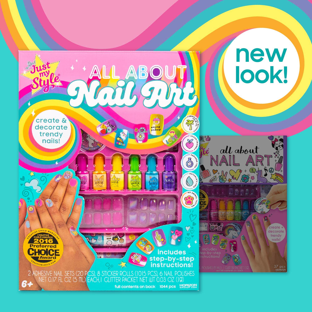 Just My Style manicure in use showing creative painting and decal placement