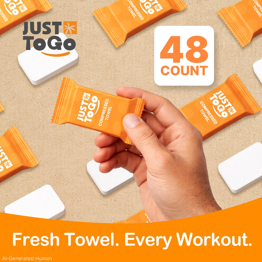 Just To Go towel in camping scene showing lightweight outdoor convenience