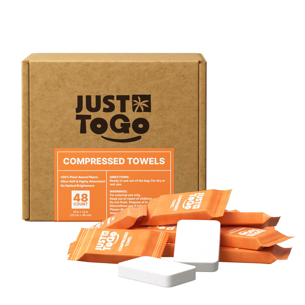 Just To Go front packaging showing 48-count and travel use benefits