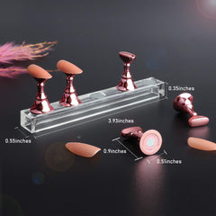JUSTOTRY crystal acrylic base detail demonstrating clear visibility and polished look