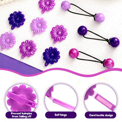 Jutom hair balls elastic detail demonstrating soft loop for comfortable ponytails