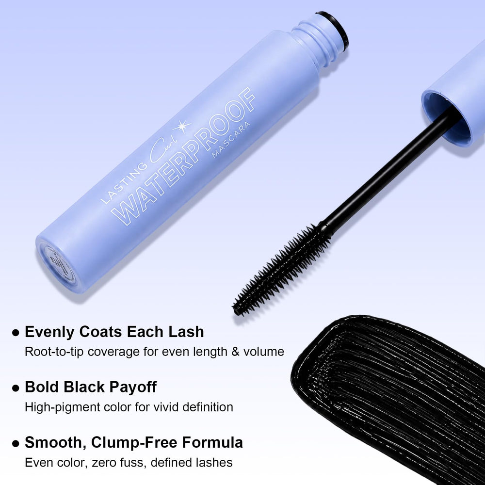 Jutqut mascara before and after lashes showing visible length and natural volume