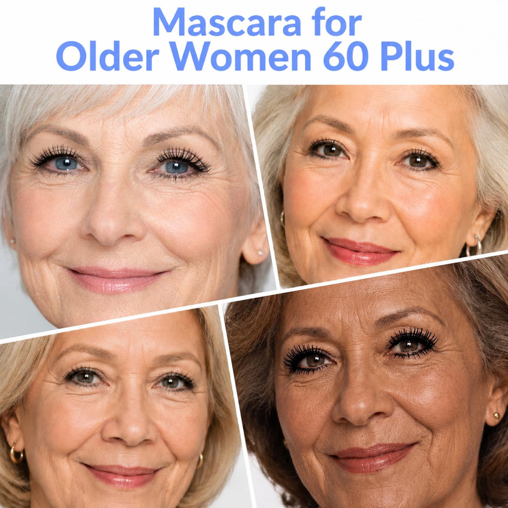 Jutqut mascara applied by senior hands demonstrating ease of use and steadiness