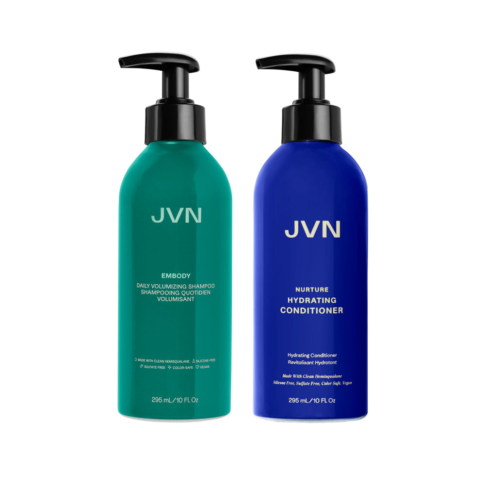 JVN duo front packaging showing both 20 fl oz bottles and benefits