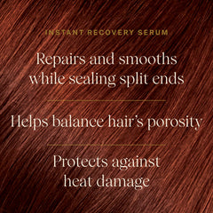 JVN serum application mid lengths and ends illustrating frizz control and heat protection while styling