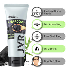 JVR charcoal mask gel texture close-up showing smooth application