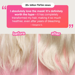 K18 before and after hair comparison illustrating improved strength benefit