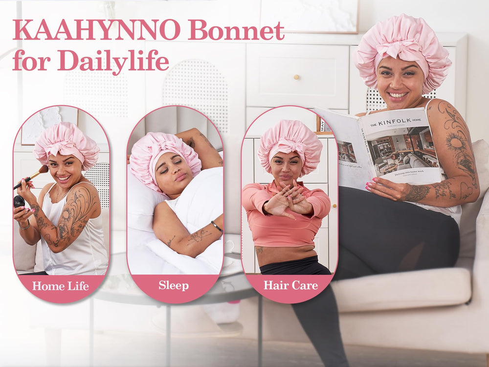 KAAHYNNO neatly folded bonnet and packaging, ready as a gift