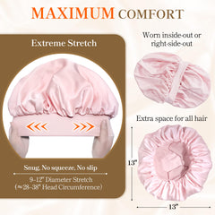 KAAHYNNO size scale with hand to show generous fit for braids and thick hair