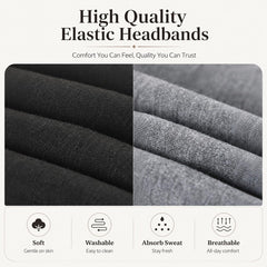 Kachanaa headband worn during yoga keeping hair back and sweat-free