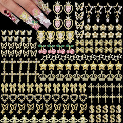 KACHIMOO front packaging showing 19-style gold nail charms and quantity benefit