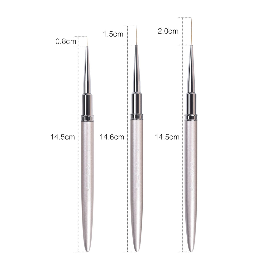 KADS brush in use painting detailed nail art demonstrating controlled thin strokes