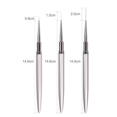 KADS brush in use painting detailed nail art demonstrating controlled thin strokes