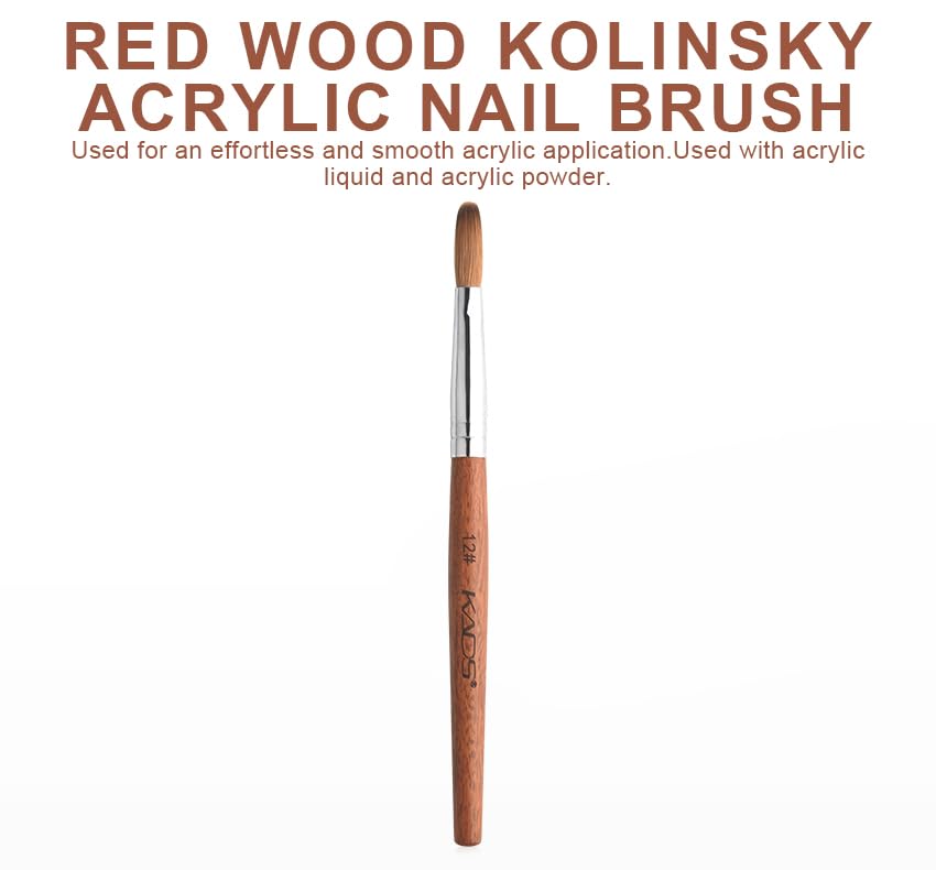 KADS kolinsky bristle close-up highlighting superior liquid absorption and control