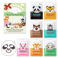 Kaely pack front view showing seven animal masks and playful design benefits party fun