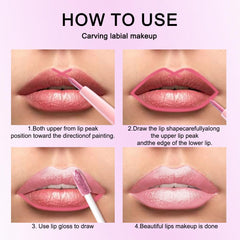 Kaely applied with lip brush demonstrating precise lining and smooth blend benefit