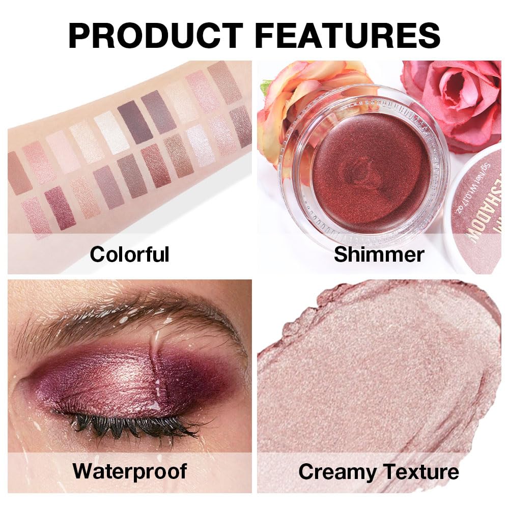 Kaely applied on eyelid demonstrating luminous finish and crease resistance