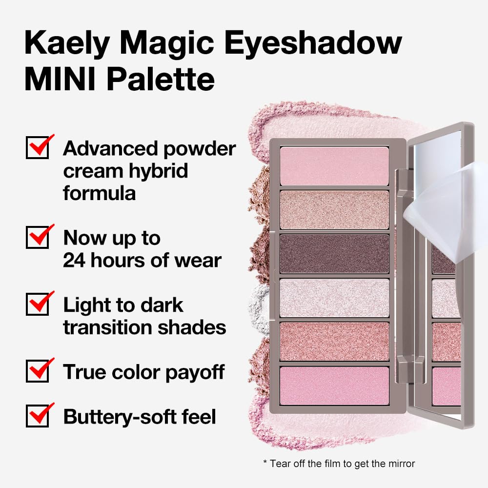 Kaely eyeshadow application with brush demonstrating easy blending benefit
